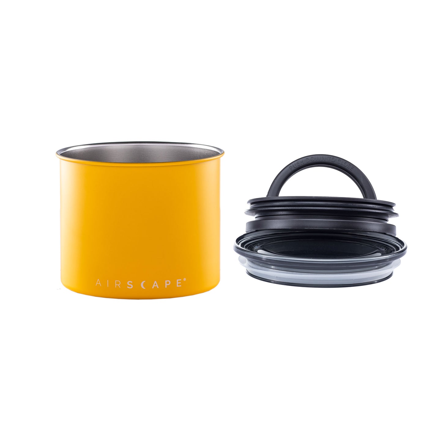 Airscape® Edelstahl-Aromabehälter, matt gelb