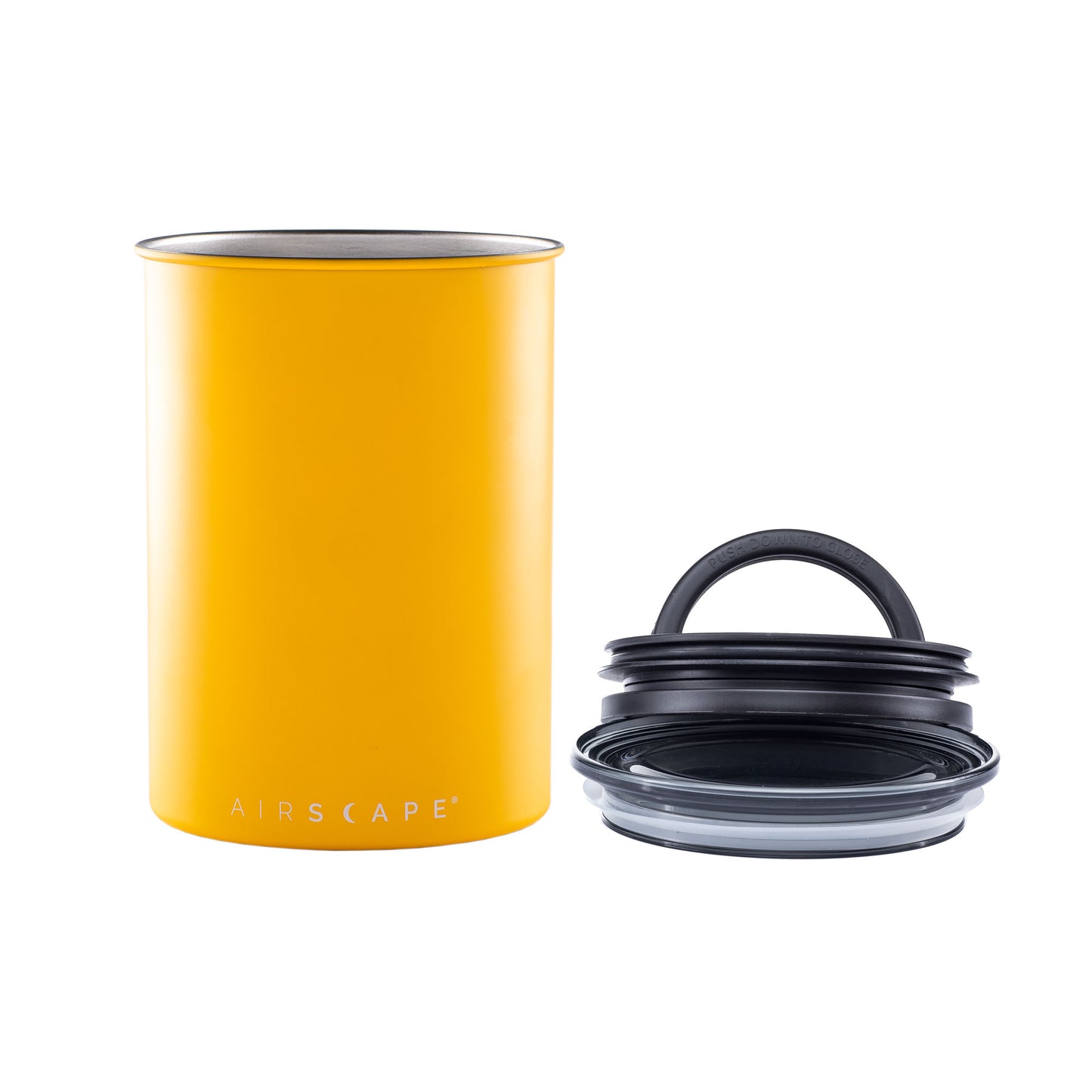Airscape® Edelstahl-Aromabehälter, matt gelb