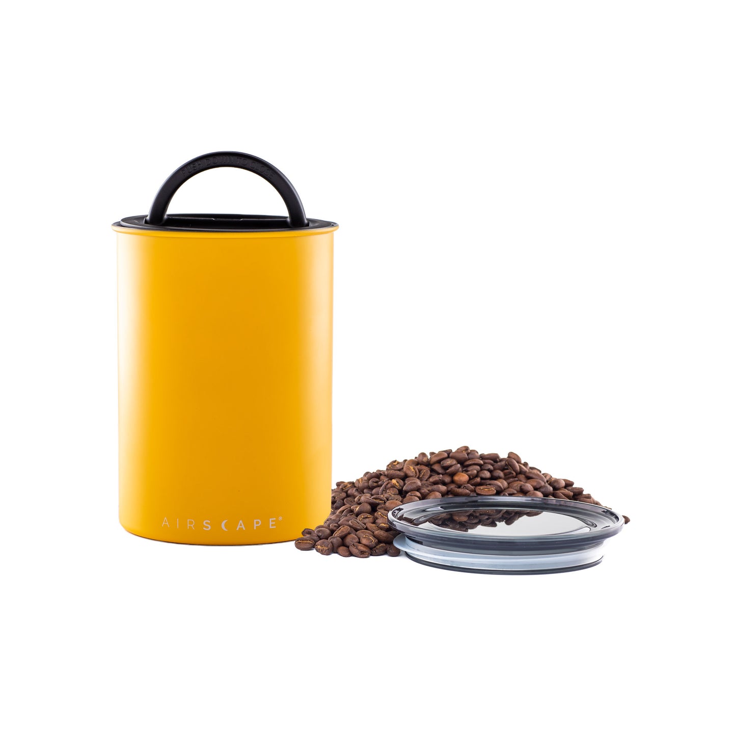 Airscape® Edelstahl-Aromabehälter, matt gelb