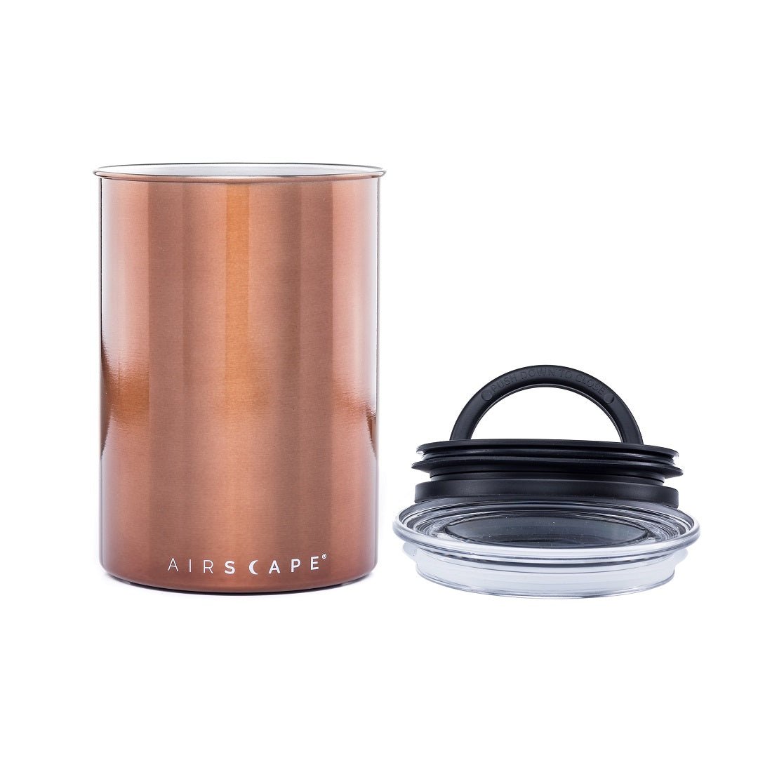 Airscape® Edelstahl - Aromabehälter kupfer gebürstet - Kaffeekontor Friedrichstadt