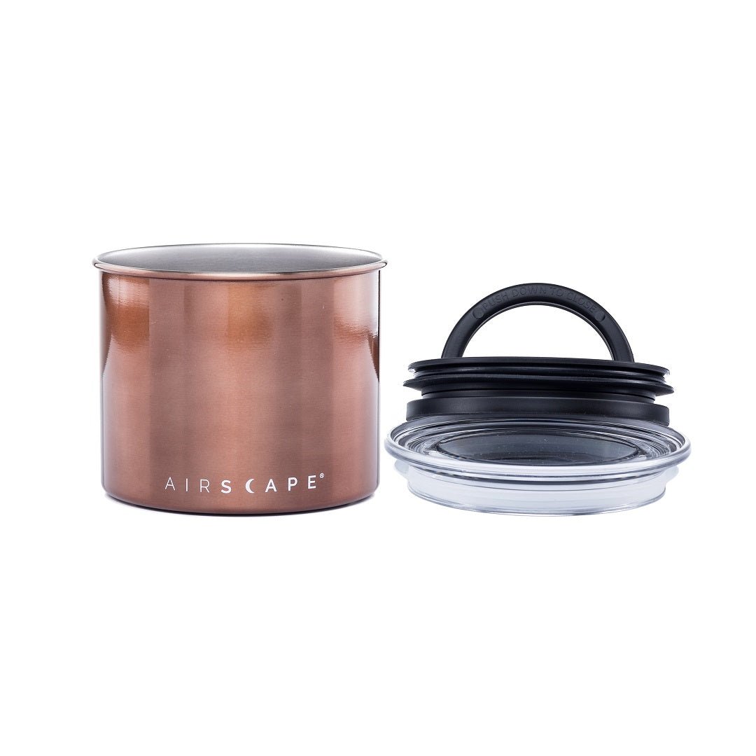 Airscape® Edelstahl - Aromabehälter kupfer gebürstet - Kaffeekontor Friedrichstadt