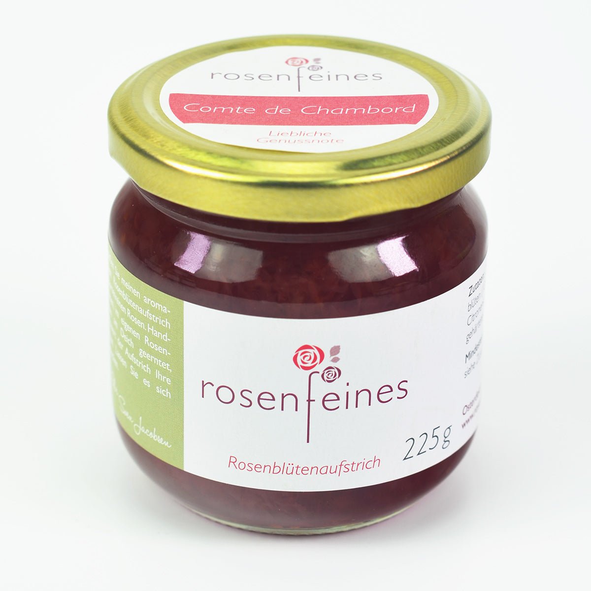 Comte de Chambord - Rosenblütenaufstrich von Rosenfeines - Kaffeekontor Friedrichstadt