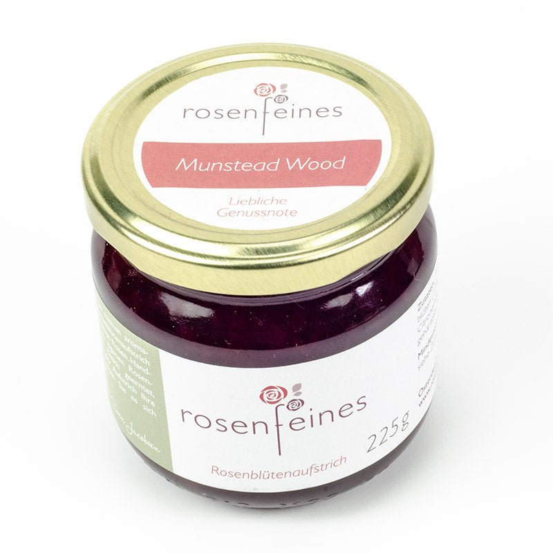 Munstead Wood - Rosenblütenaufstrich von Rosenfeines - Kaffeekontor Friedrichstadt