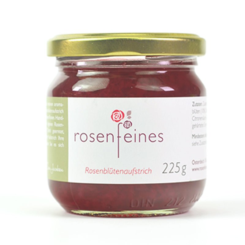 Sylter Rose - Rosenblütenaufstrich von Rosenfeines - Kaffeekontor Friedrichstadt